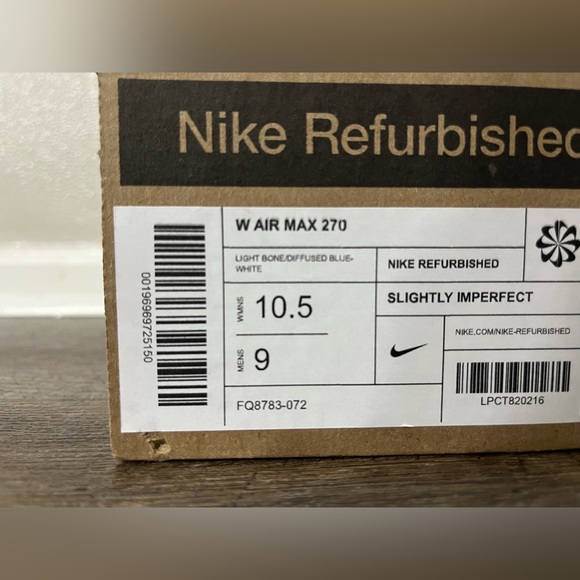 ‼️SOLD‼️ Nike Air Max 270 Light Bone Diffused Blue Women Shoe FQ8783-072 - Picture 11 of 11